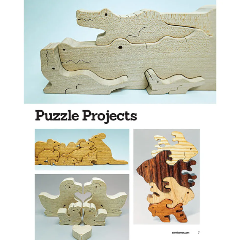 Adorable Animal Family Puzzles in Wood