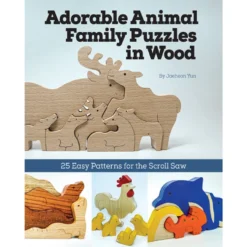 Adorable Animal Family Puzzles in Wood