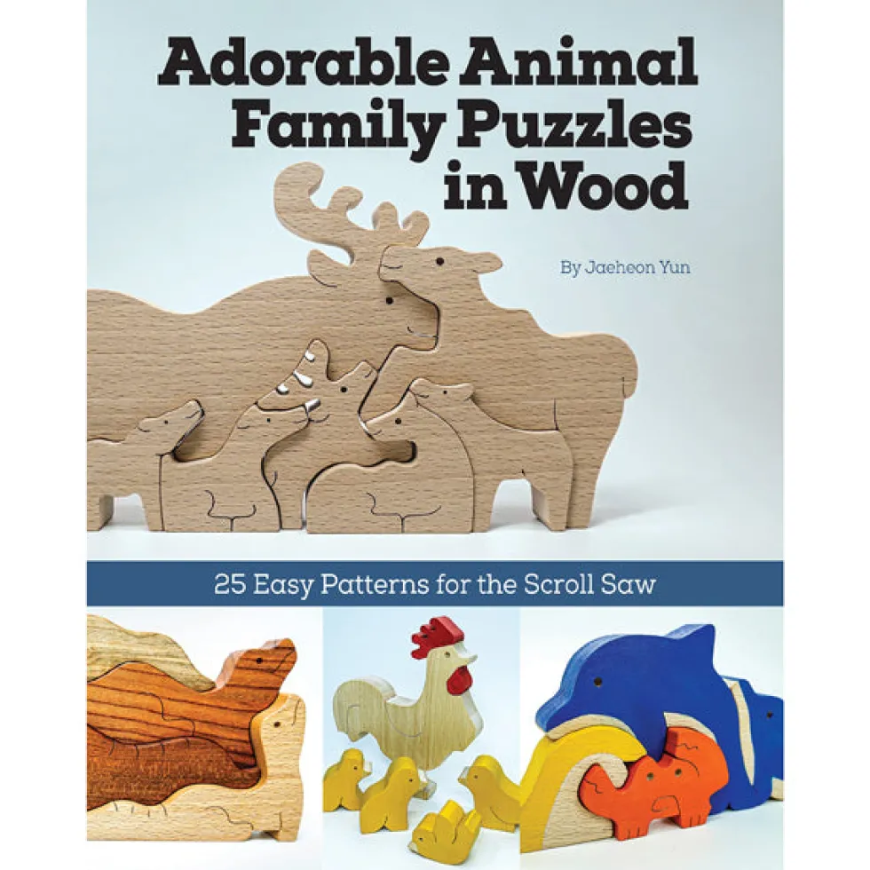 Adorable Animal Family Puzzles in Wood