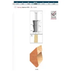 Amana 2-1/4 inch Crown Molding Bit - 1/2 inch shank