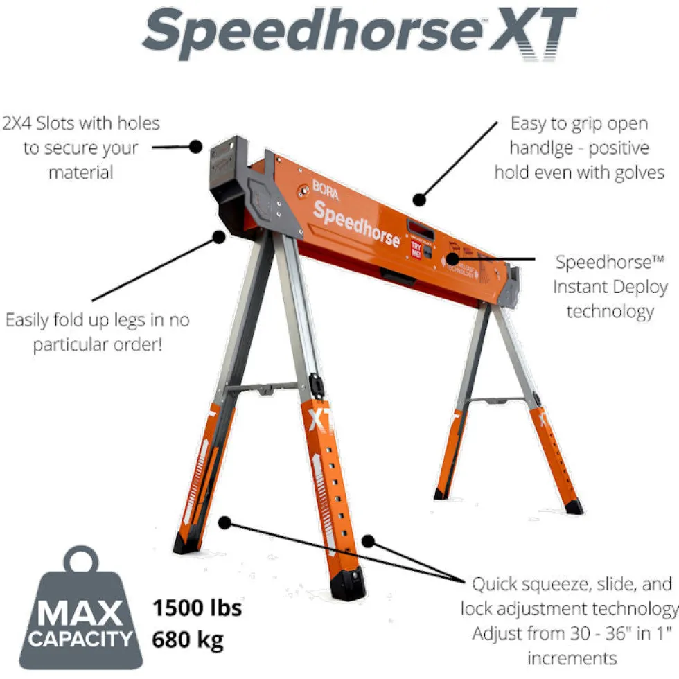 Bora PM-4550 Adjustable SpeedHorse XT - Pack of 2