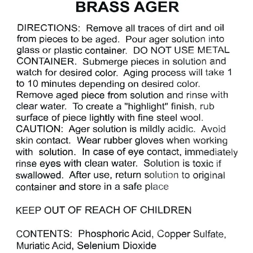 Brass Darkening Solution