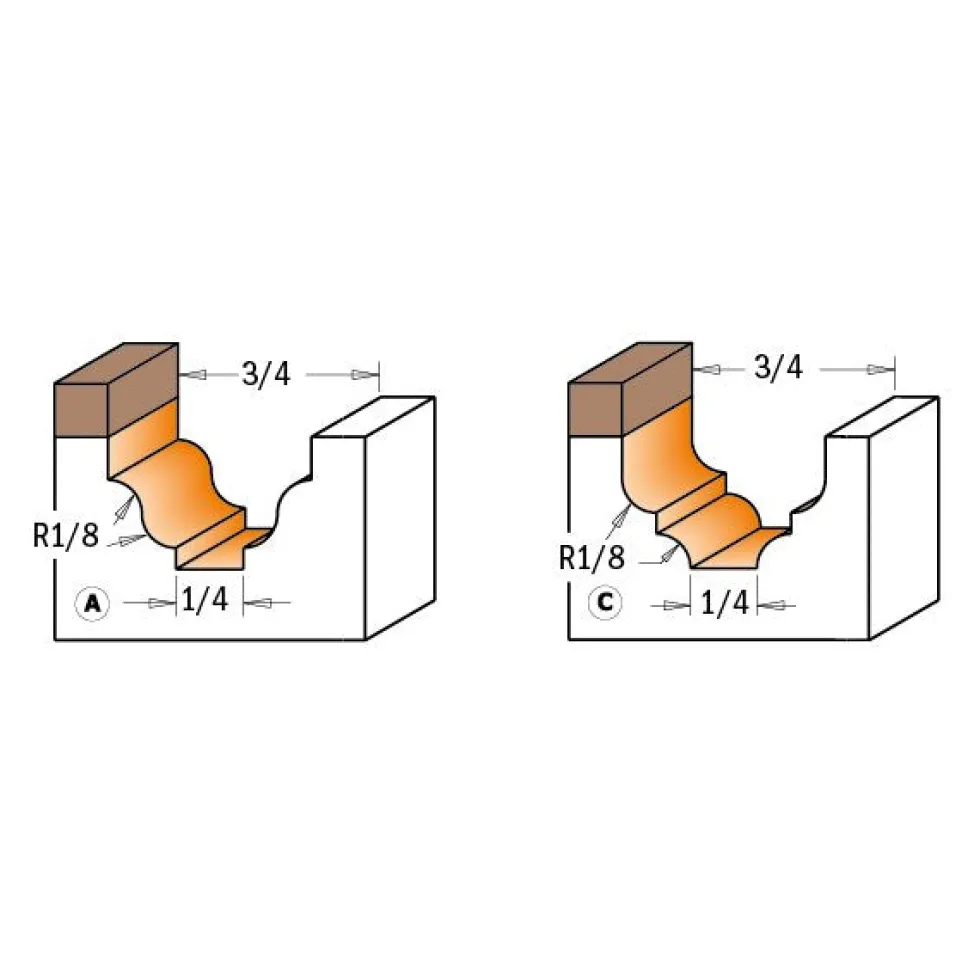 CMT Classical Bead Bit - 1/4" Shank