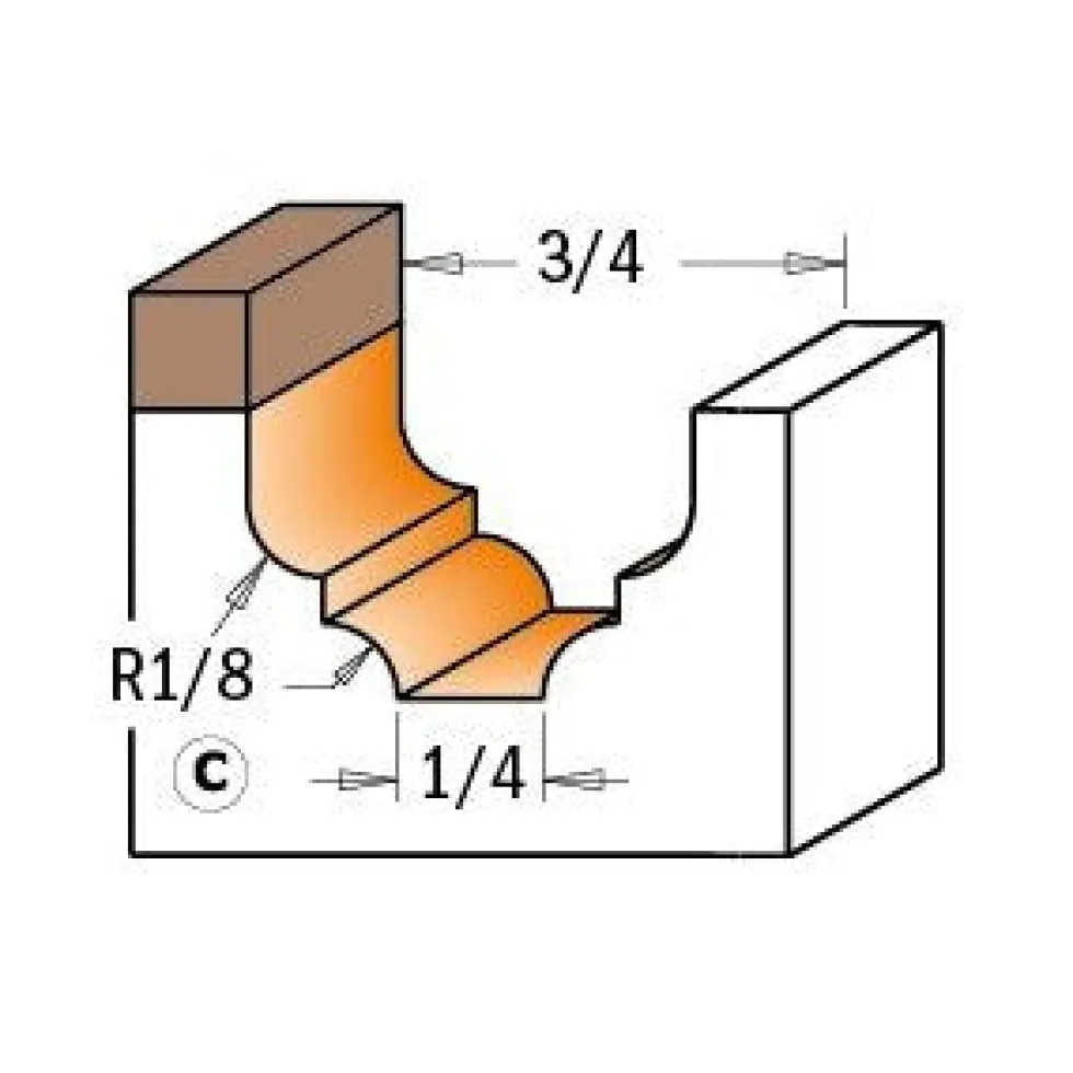 CMT Classical Bead Bit - 1/4" Shank