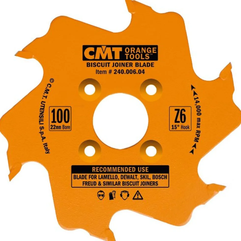 CMT 4 inch Biscuit Joiner Blade - 22mm Bore