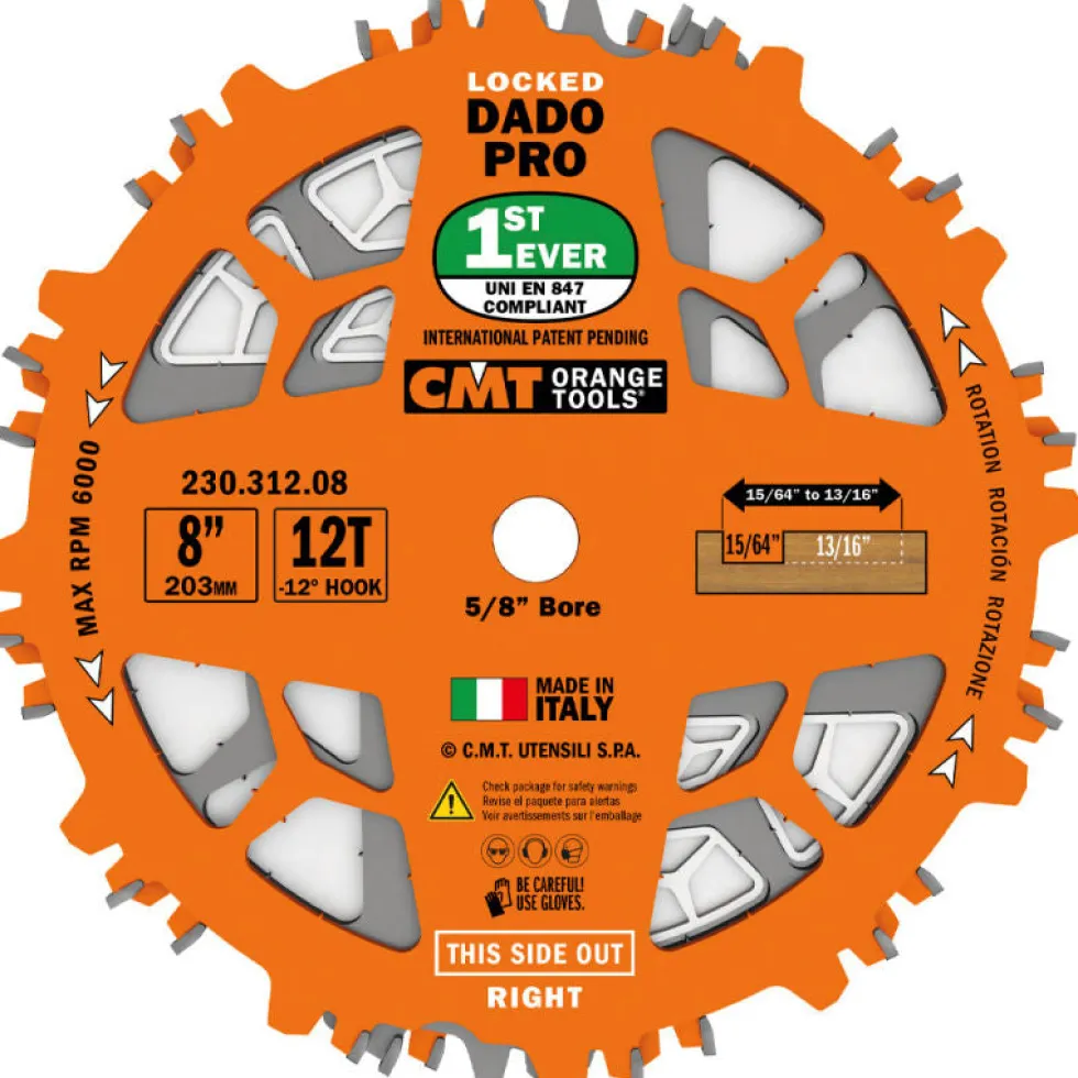 CMT Locked Dado Pro - 8 inch