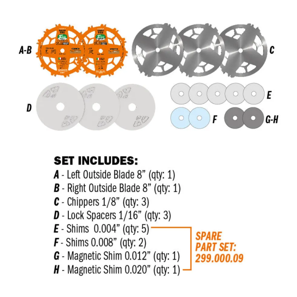 CMT Locked Dado Pro - 8 inch