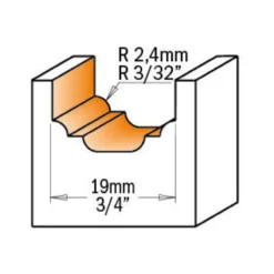 CMT Plunge Ogee Router Bit - 3/4 inch - 1/4 inch shank
