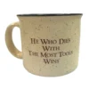 Coffee Mug "He Who Dies With the Most Tools Wins" / Highland Woodworking (Maize color)