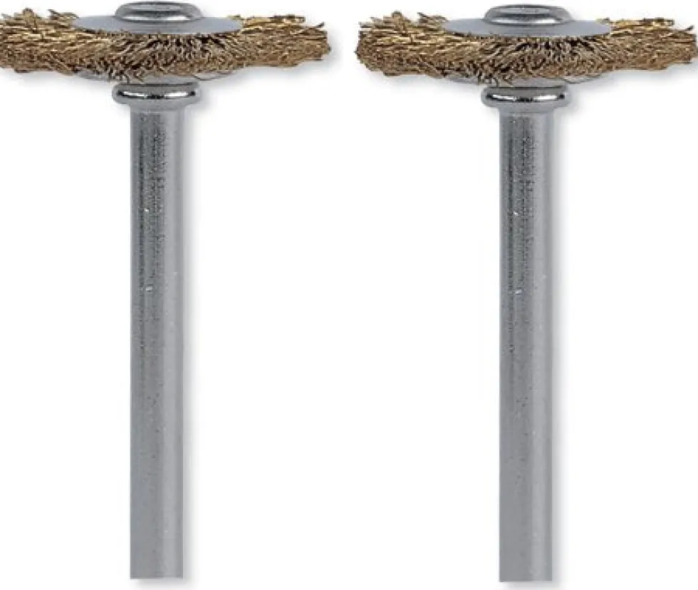 Dremel 3/4 inch Brass Wire Wheel Brush - Pack of 2