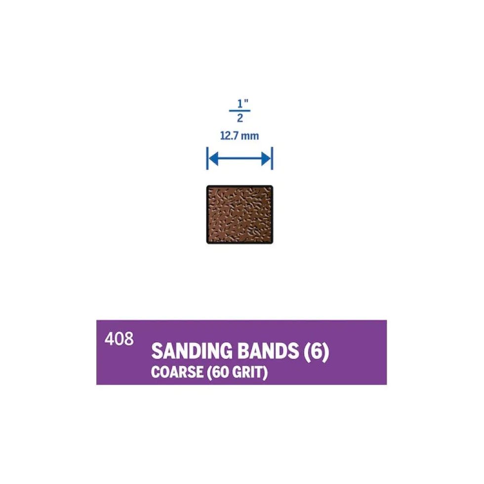 Dremel 1/2" Sanding Band Pack of 6 - Coarse