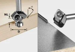 Festool Chamfer Router Bits - 8mm shank
