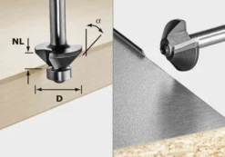 Festool Chamfer Router Bits - 8mm shank