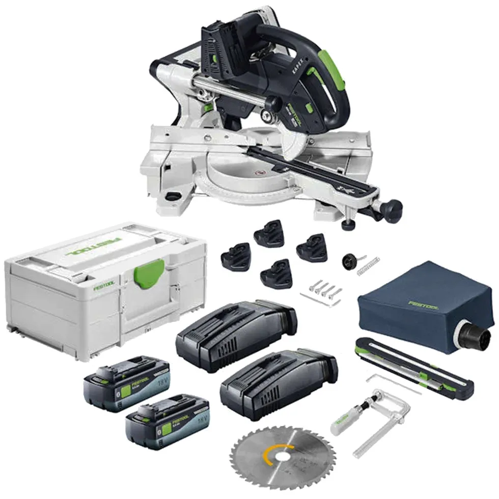Festool KSC 60 Cordless Compound Miter Saw + 8Ah Energy Set Combo