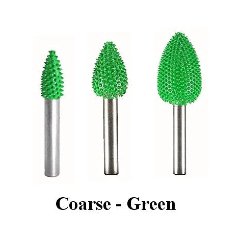 Flame Saburr Tooth Carbide Burrs - 1/4 inch Shank