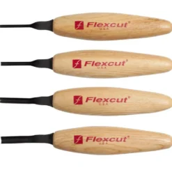 Flexcut Micro Tool Set of 4 - Deep U-Gouge