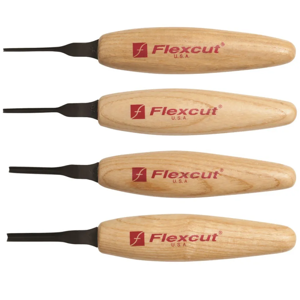 Flexcut Micro Tool Set of 4 - 90deg Parting Tools