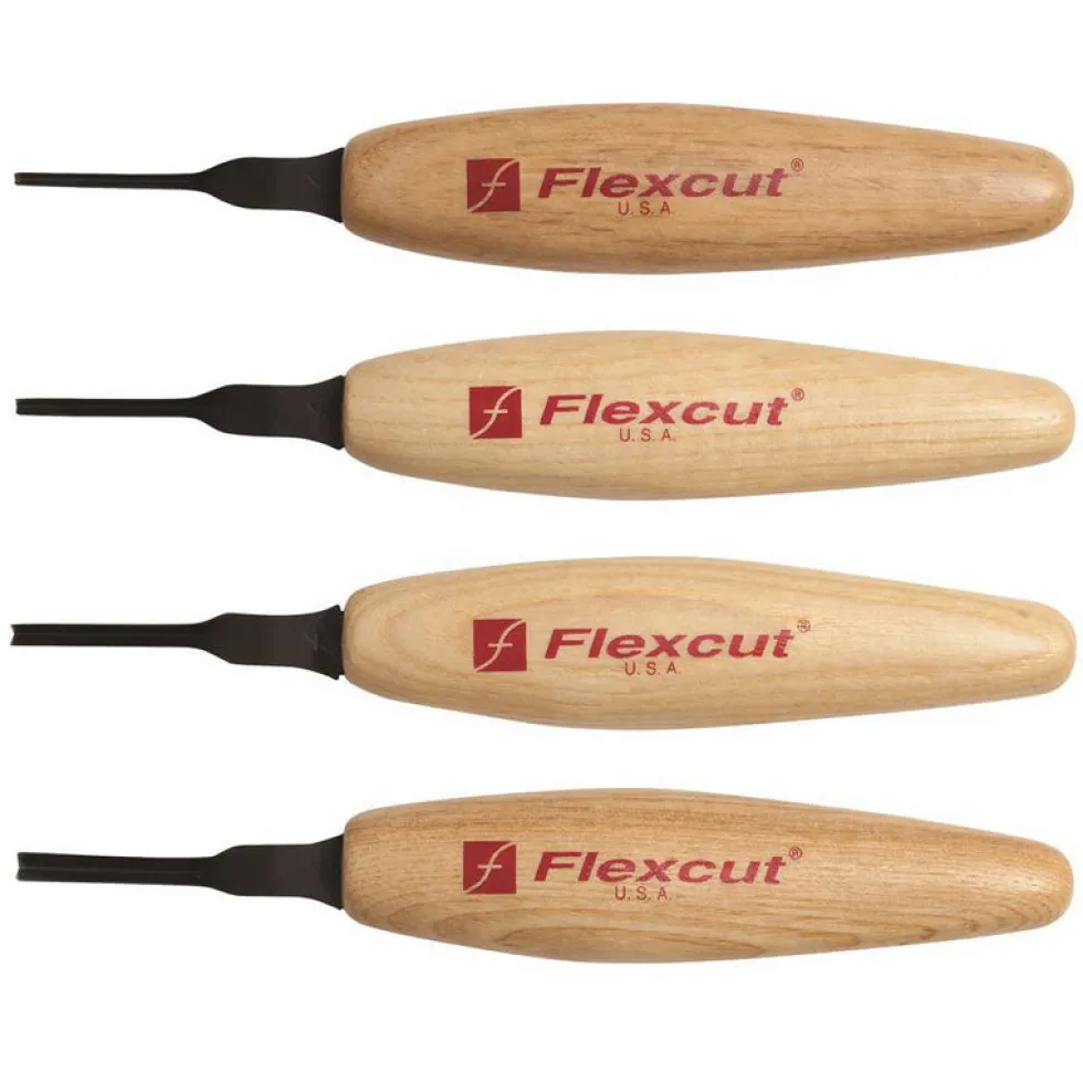 Flexcut Micro Tool Set of 4 - 60deg Parting Tools