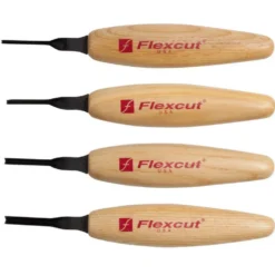 Flexcut Micro Tool Set of 4 - 45deg Parting Tools