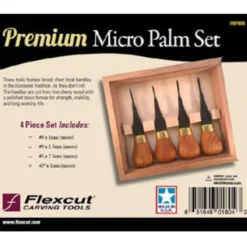 Flexcut Premium Micro Palm Chisels - Set of 4