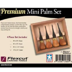 Flexcut Premium Mini Palm Chisels - Set of 4