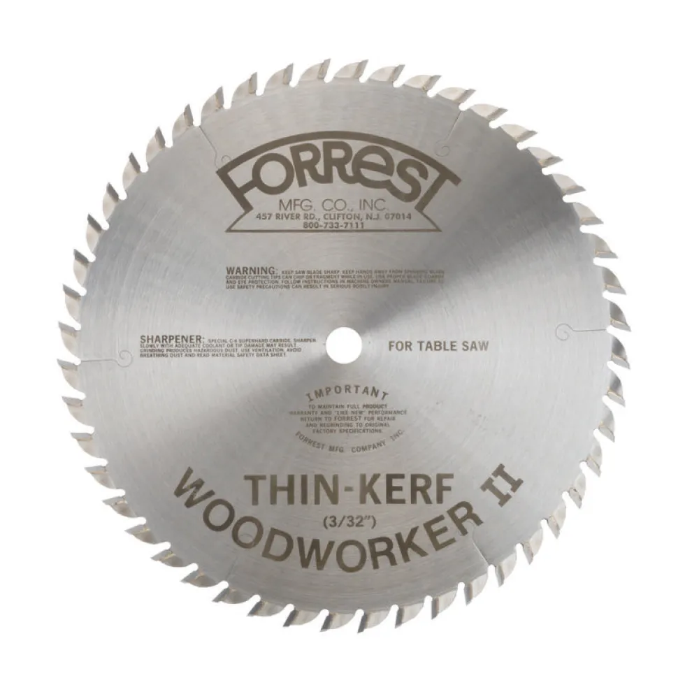 Forrest Woodworker II Combination: 10" x 48 Tooth - 3/32" Thin Kerf - 5/8" bore