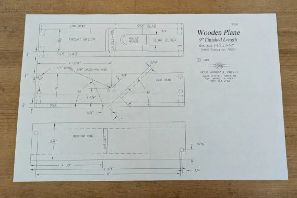Hock Krenov-style Wooden Plane Plans