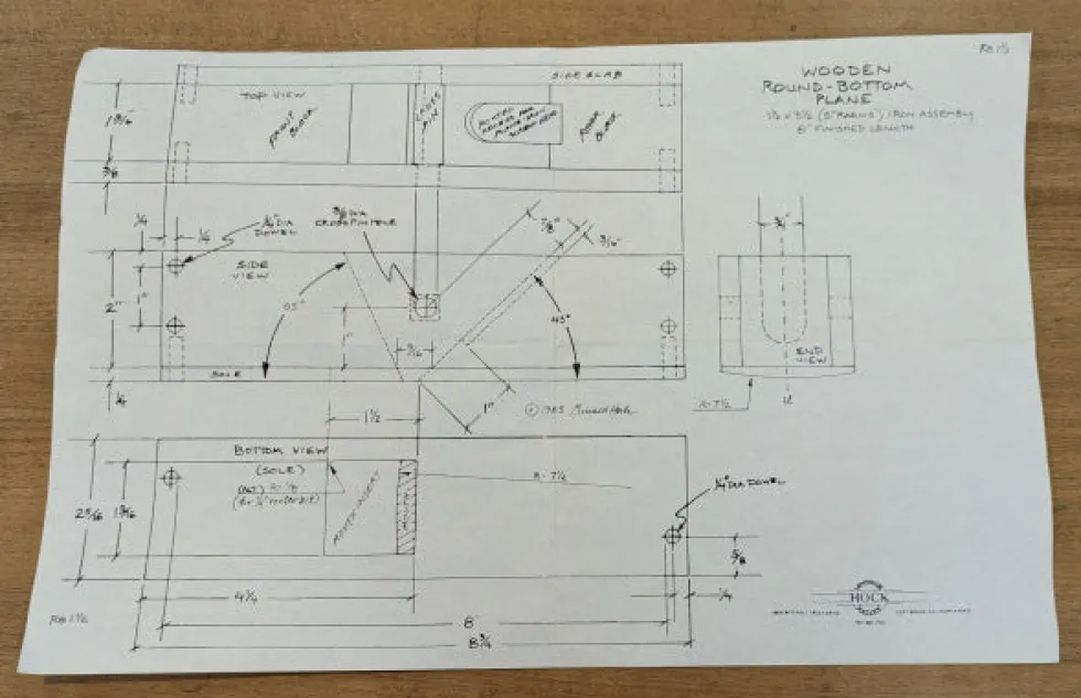 Hock Krenov-style Wooden Plane Plans