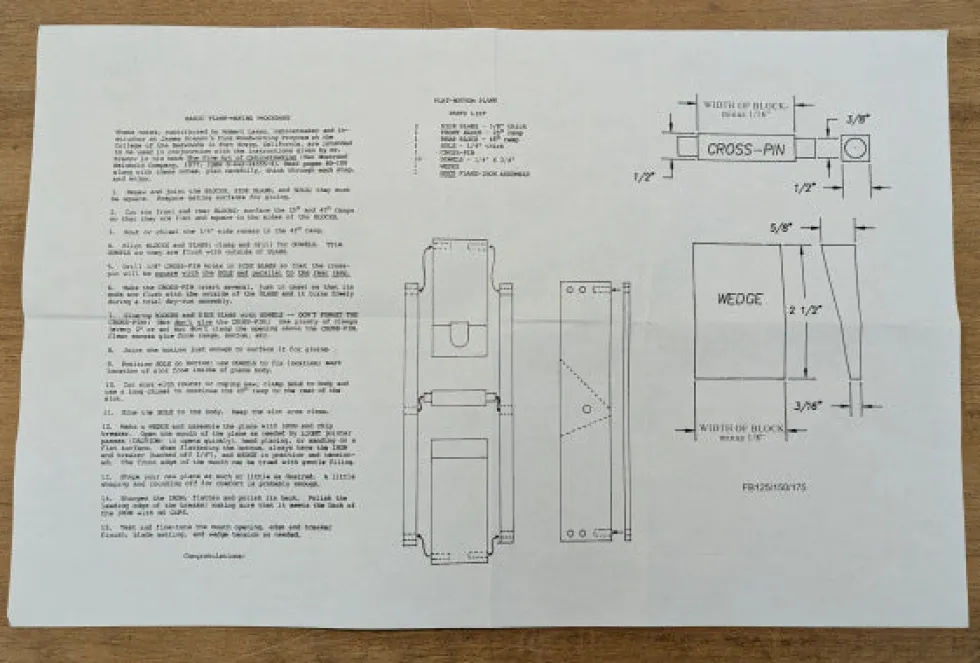 Hock Krenov-style Wooden Plane Plans