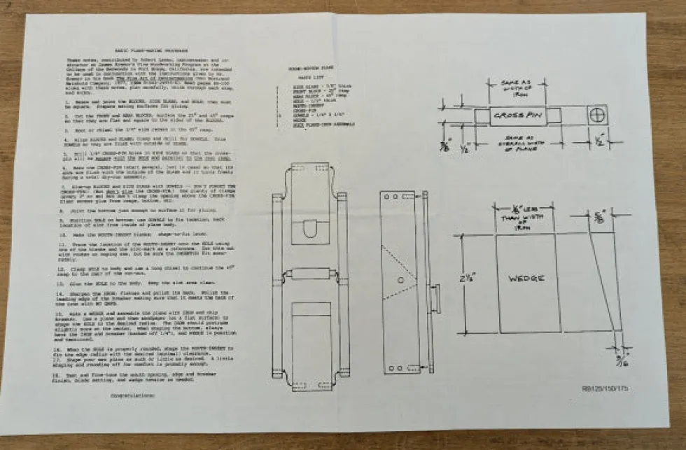Hock Krenov-style Wooden Plane Plans