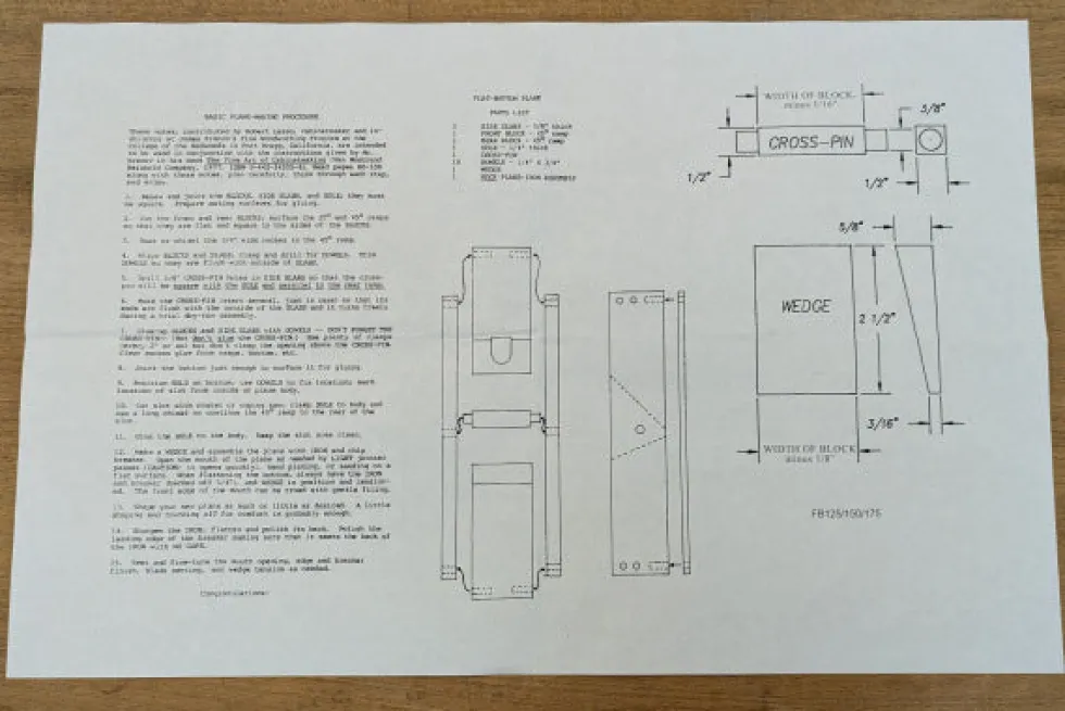 Hock Krenov-style Wooden Plane Plans