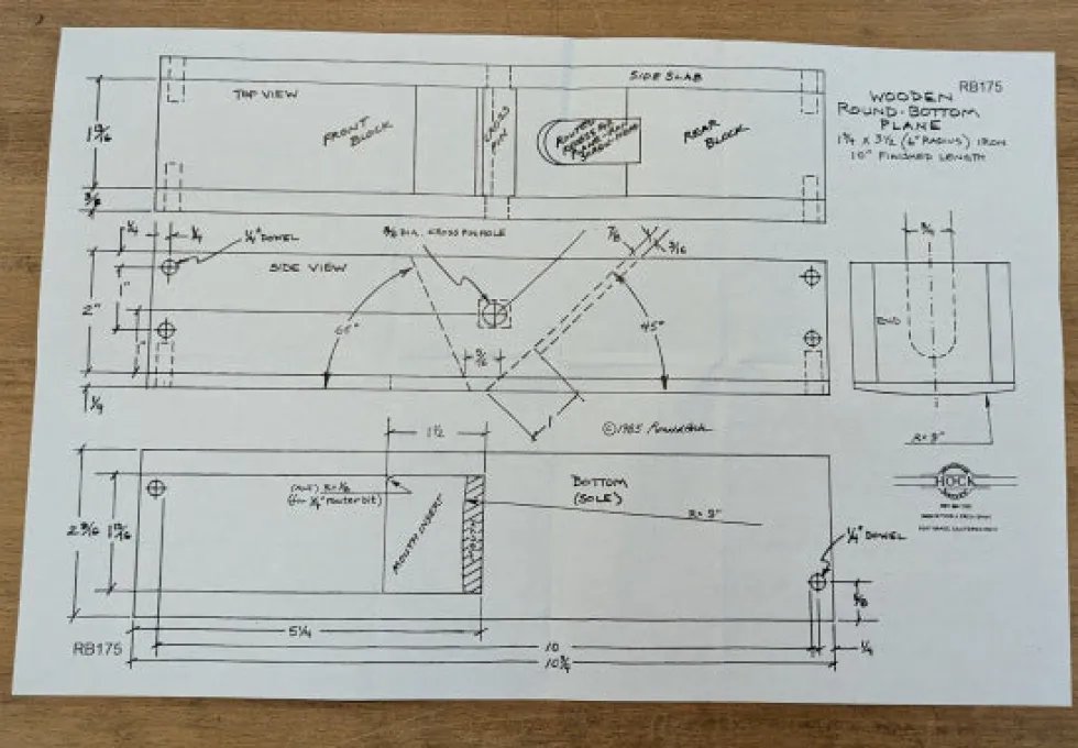 Hock Krenov-style Wooden Plane Plans
