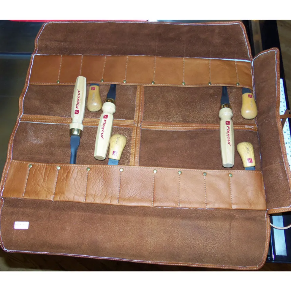 Large Deluxe Leather Chisel Roll