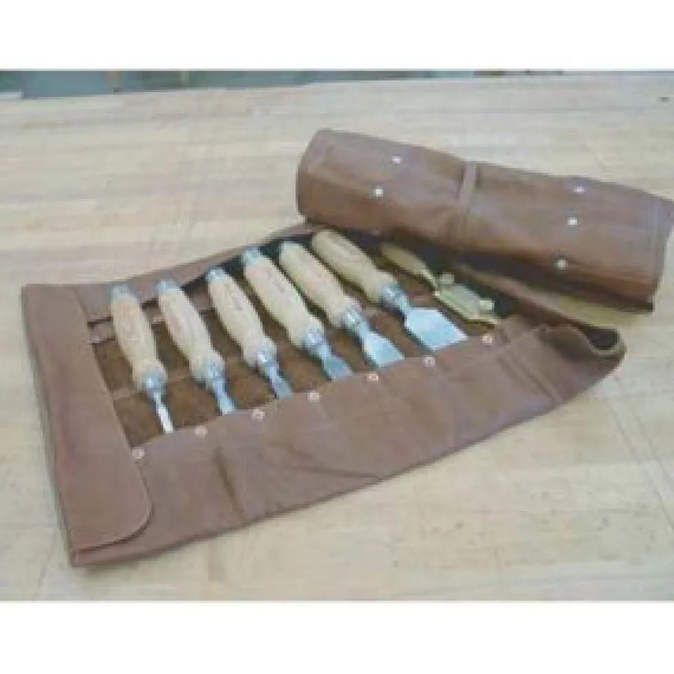 Large Deluxe Leather Chisel Roll