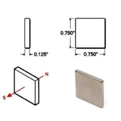 Rare Earth Block Magnets - 3/4 inch - Pack of 6