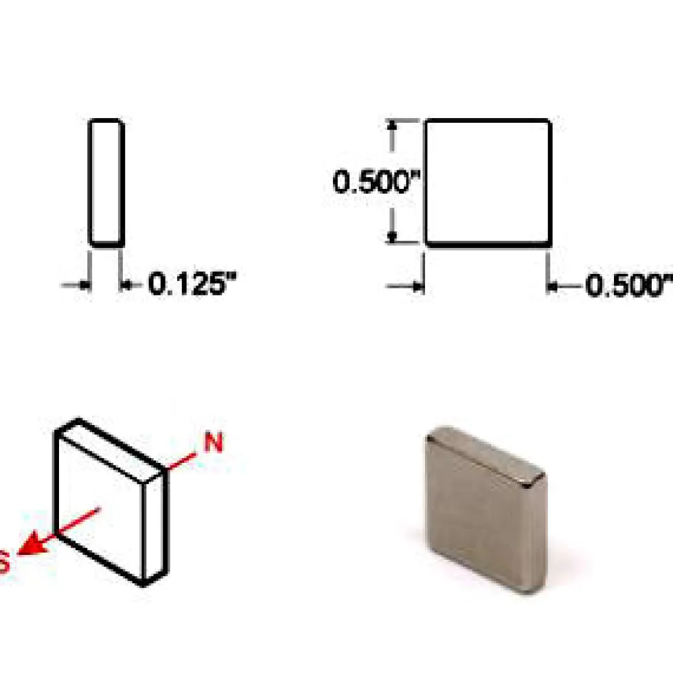 Rare Earth Block Magnets - 1/2 inch - Pack of 10