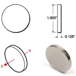 Rare Earth Disc Magnets - 1 inch - Pack of 4