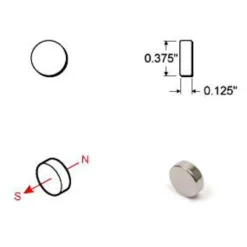 Rare Earth Disc Magnets - 3/8 inch - Pack of 10