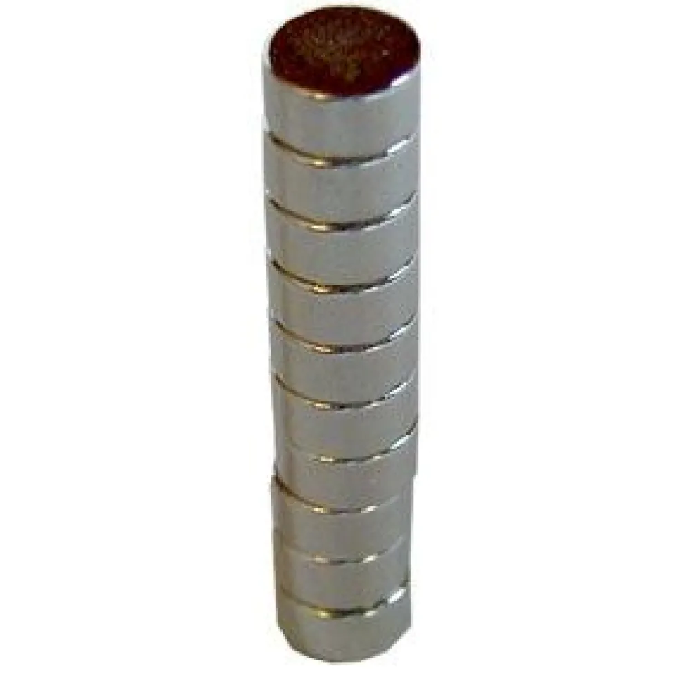Rare Earth Disc Magnets - 1/4 inch - Pack of 10