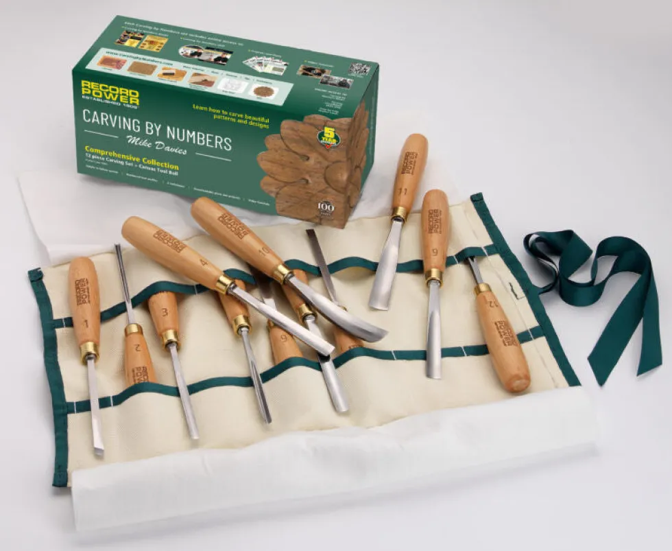 Record Power 12-piece Carving by Numbers Comprehensive Carving Set