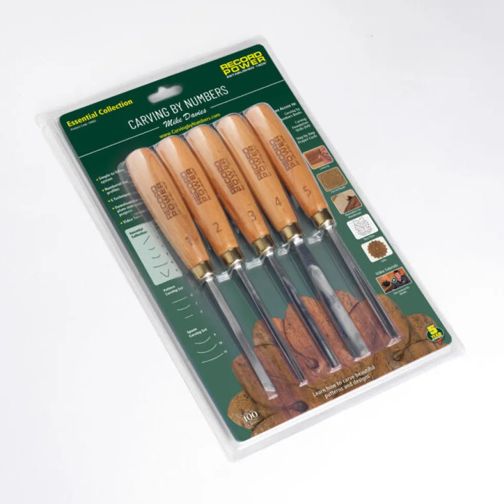 Record Power 5-piece Carving by Numbers Essential Set