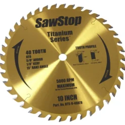 SawStop Titanium Series 10 inch Saw Blade