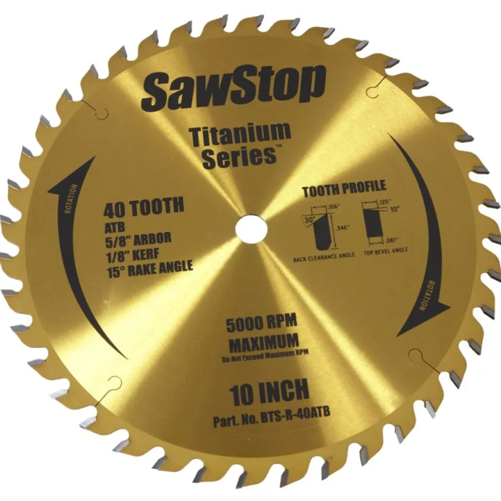 SawStop Titanium Series 10 inch Saw Blade