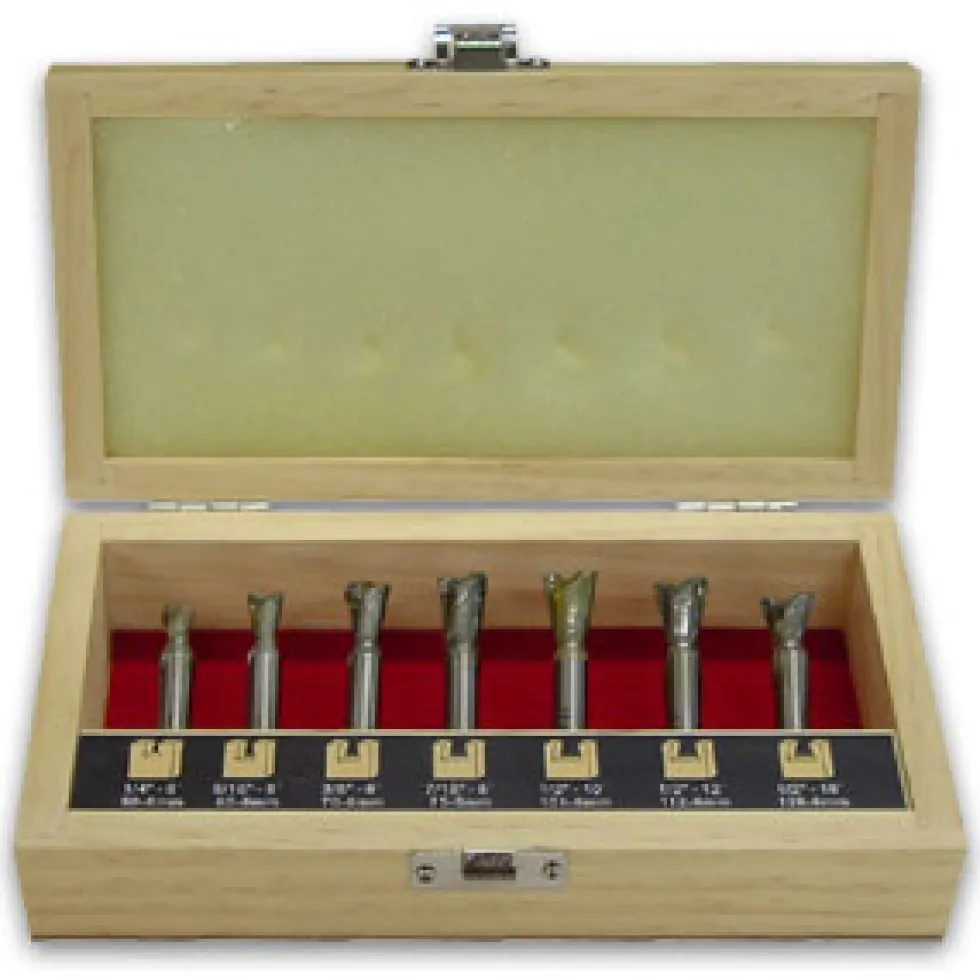 Set of 7 Dovetail Bits for Leigh Super Jigs and D1600