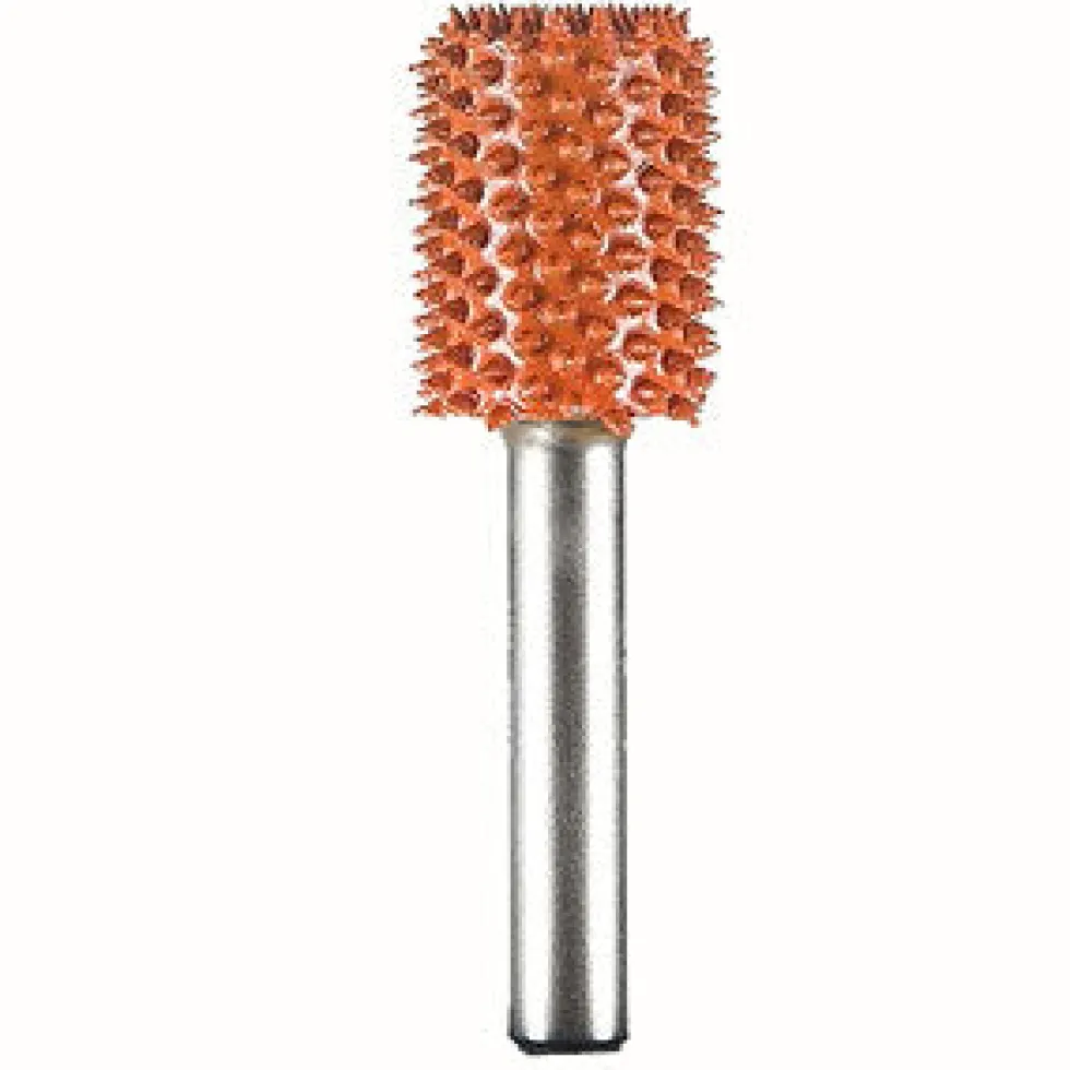 Smooth End Cylinder Saburr Tooth Carbide Burrs - 1/4 inch Shank