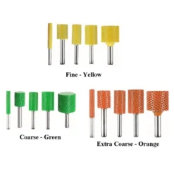 Smooth End Cylinder Saburr Tooth Carbide Burrs - 1/4 inch Shank