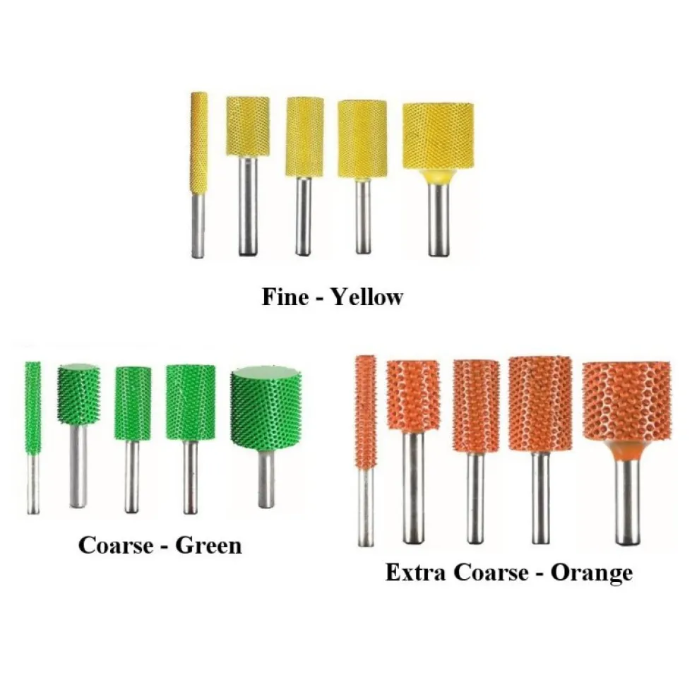 Smooth End Cylinder Saburr Tooth Carbide Burrs - 1/4 inch Shank