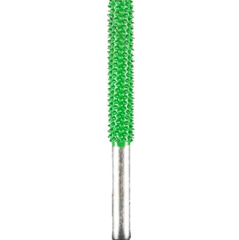 Smooth End Cylinder Saburr Tooth Carbide Burrs - 1/4 inch Shank