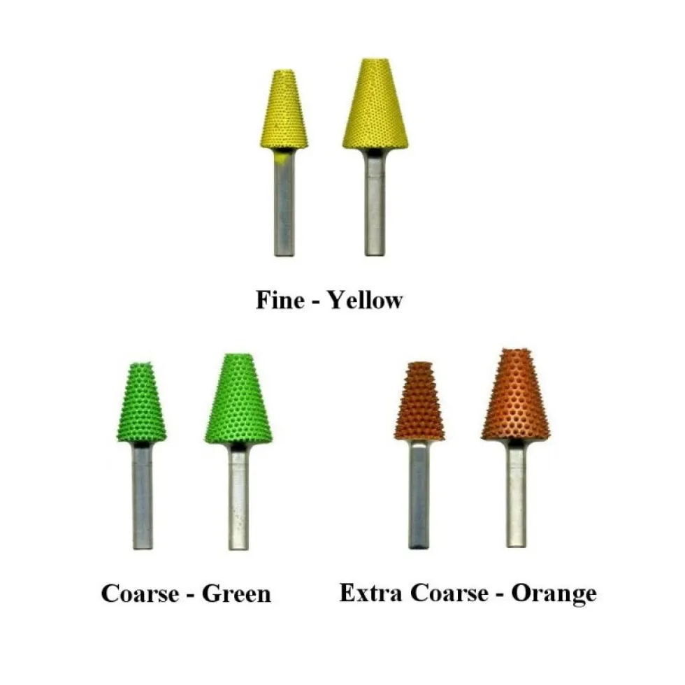 Smooth End Taper Saburr Tooth Carbide Burrs - 1/4 inch Shank