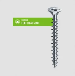 Spax Flat-Head Zinc Plated Screws - Unidrive - Square Drive